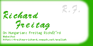 richard freitag business card